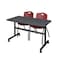 Kobe Rectangle FlipTop Table, 48" W, 29" H, Laminate Top, Gray MKFT4830GY47BY - alternate 1